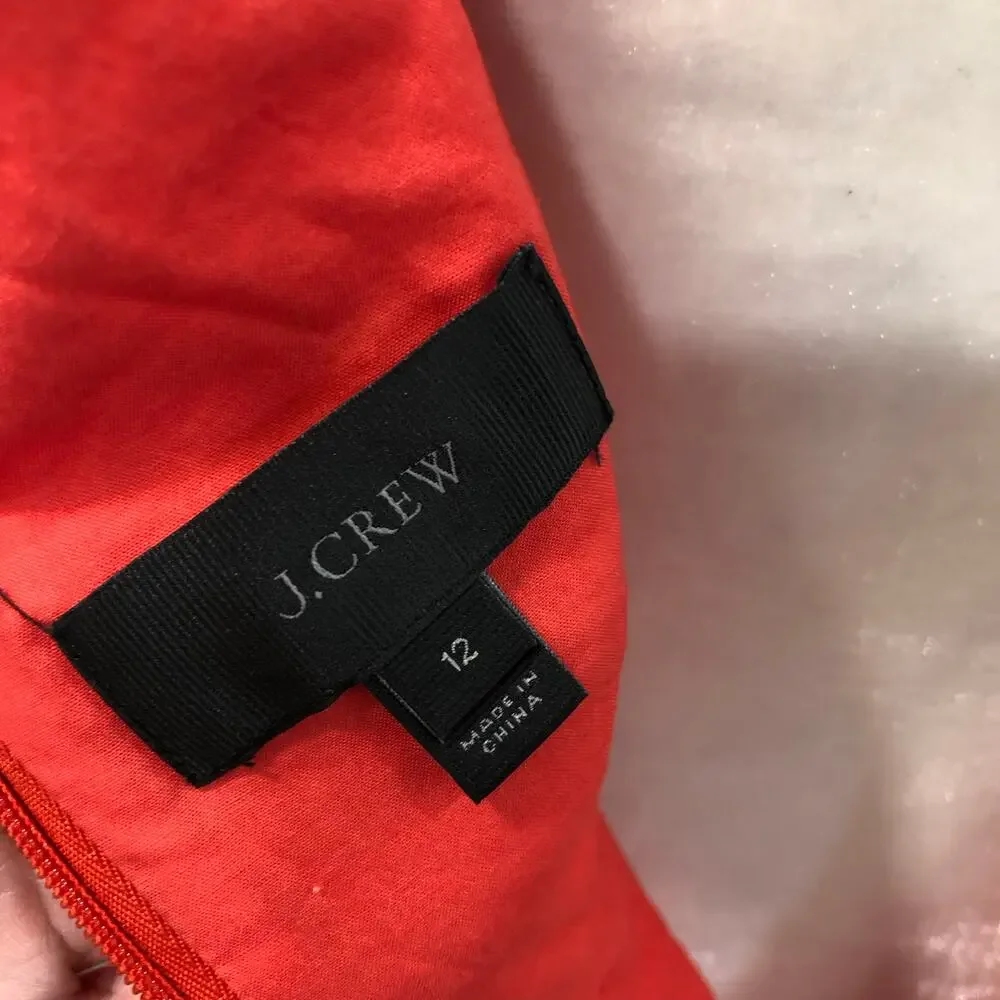 J.Crew Double Strap Orange Coral Eyelet Dress